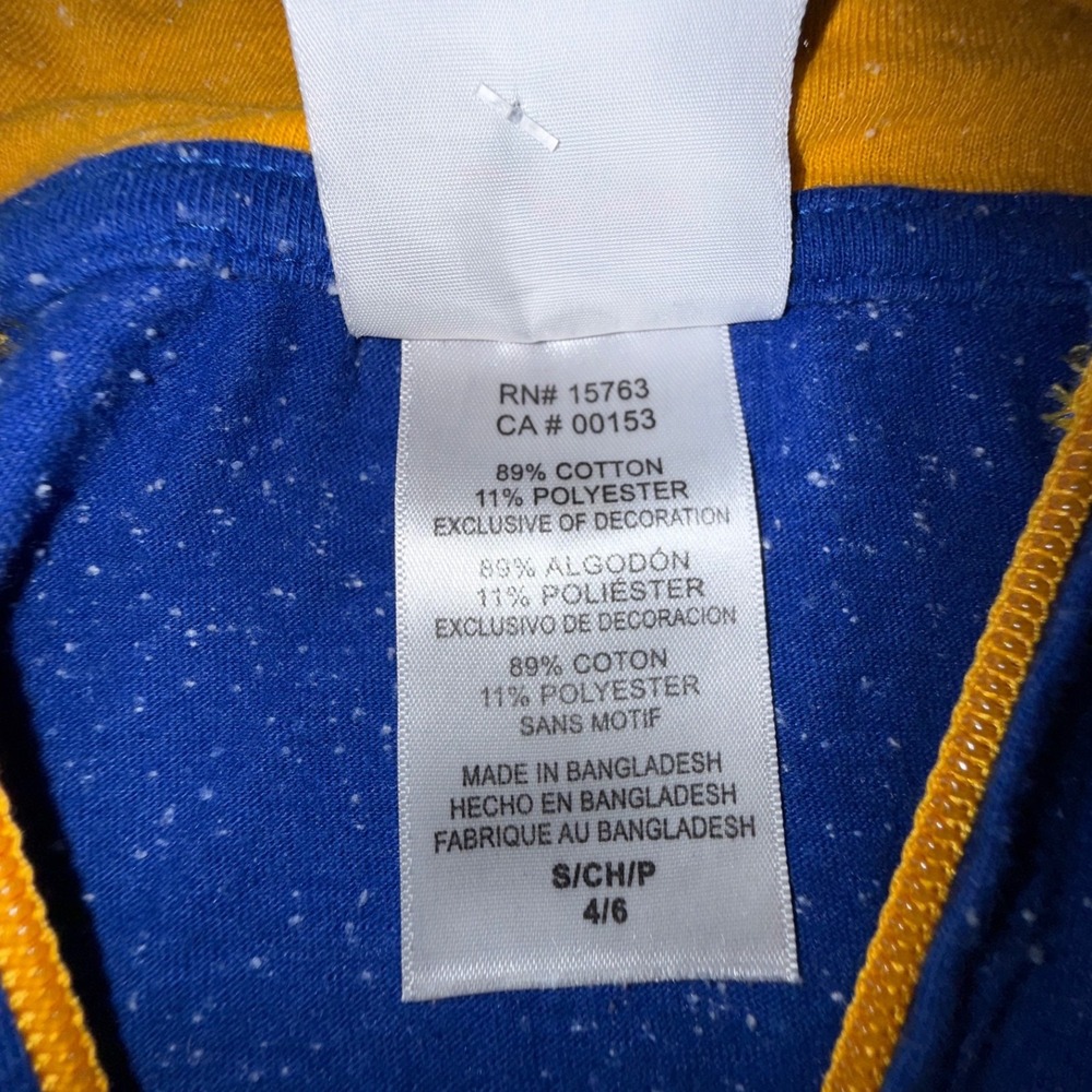 St Louis Blues NHL Womens S 4/6 Blue Full Zip Hoodie Distressed Print Hockey‎ - Picture 3 of 9
